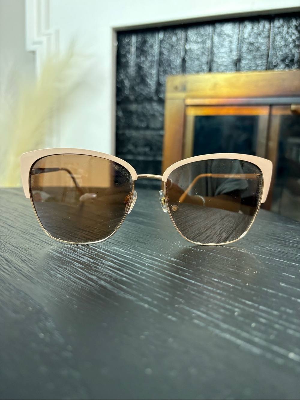 Panama Jack Pink Cat-Eye Sunglasses with Brown Lenses